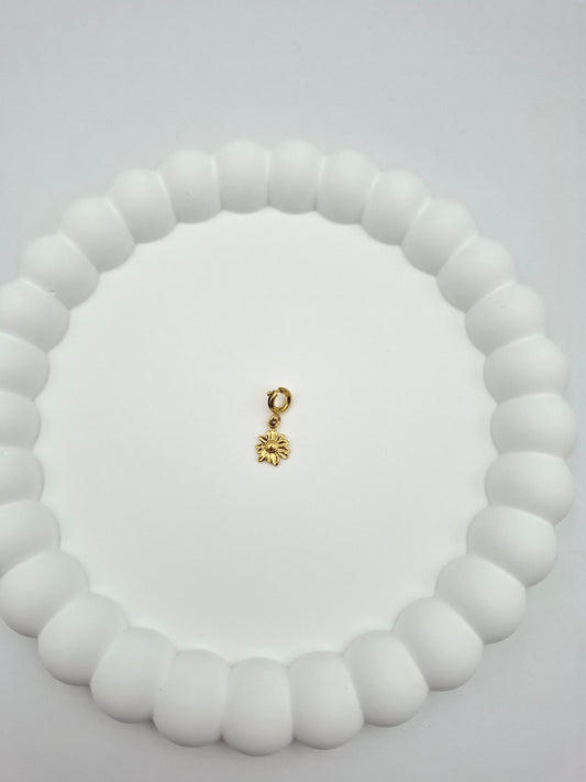 Blumen Charm - Gold