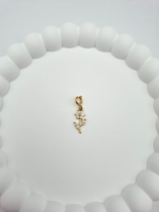 Blumen Charm - Zirkonia