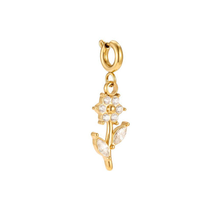 Blumen Charm - Zirkonia