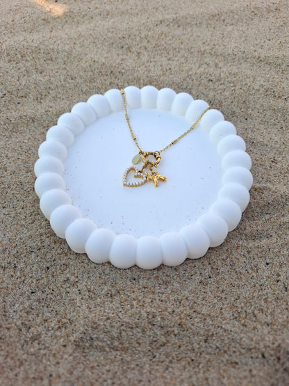 Herzchen Charm - Pearl