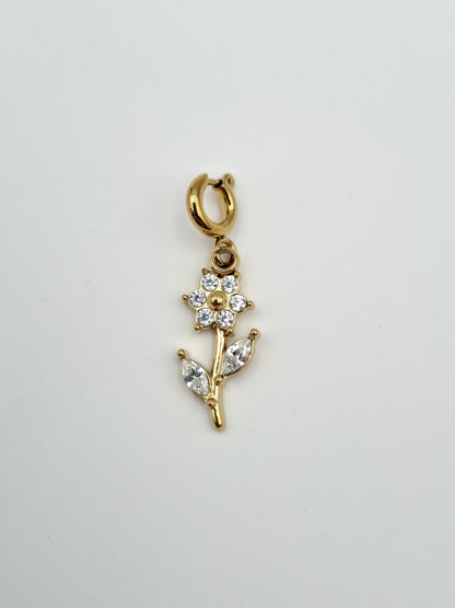 Blumen Charm - Zirkonia