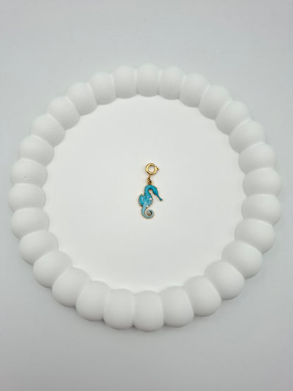 Seepferdchen Charm - Blau