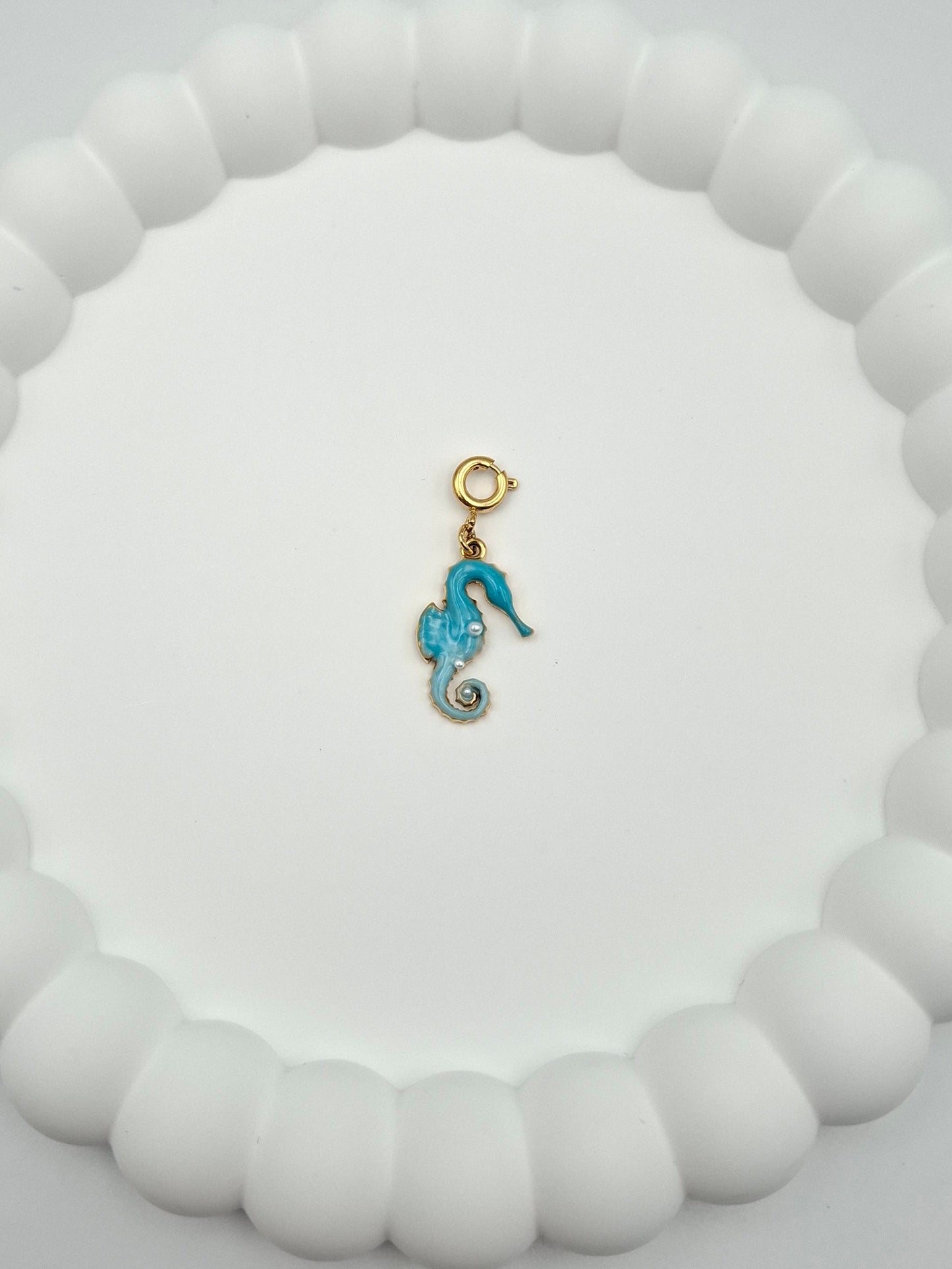 Seepferdchen Charm - Blau