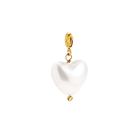 Herz Charm - Pearl