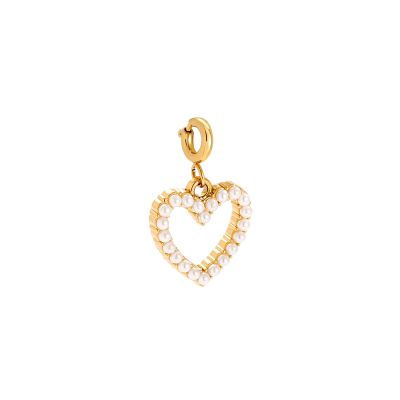 Herzchen Charm - Pearl