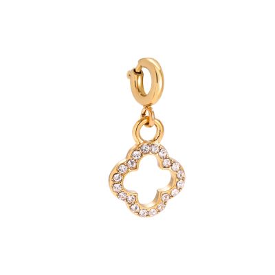 Kleeblatt Charm - Steinchen
