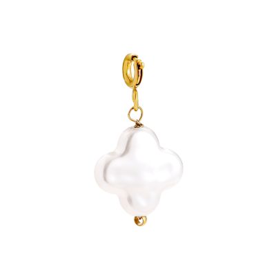 Kleeblatt Charm - Pearl